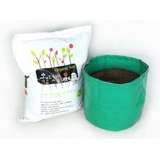 흙살림 유기배양토 작은텃밭 18L(식물재배 배양토) + 그로우백