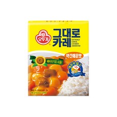 오뚜기 그대로카레 약간매운맛, 200g, 1개