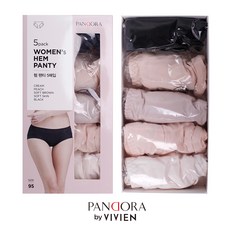 판도라바이비비안 PT1265S 여성헴팬티세트 (5개입)