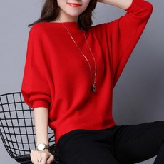 여성 봄 간절기 가오리핏 니트티셔츠 니트스웨터 Wf1js6