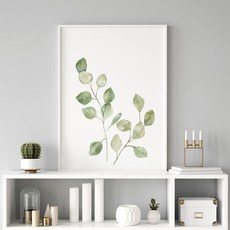 위드포스터 식물 나뭇잎 액자 보태니컬 그림 인테리어 포스터 수채화 유칼립투스