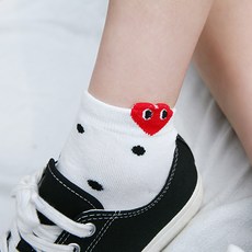 삭스에이 W407 여자 입체하트 발목양말