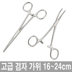 고급형 의료용 겸자 가위 16~24cm/애견/귀털제거/포셉, 겸자가위 18cm 곡선, 1개