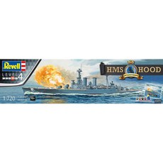 Revell BV5693 1대720 HMS 후드 -100주년 기념판 프라모델 전함, 단품
