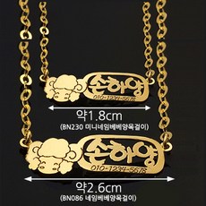 18K GOLD [미아방지이니셜목걸이] 미니네임베베양목걸이]_BN230