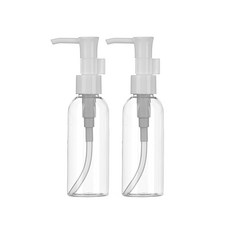 허브스프레이 오일펌프용기 50-400ml, 2개, 80ml투명/흰색캡