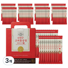 청춘백서 프리미엄 홍삼 6년근 고려홍삼정 데일리스틱 골드, 1kg, 3개 1kg, 3개