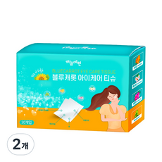 하늘예린 블루캐롯 아이케어 티슈 30매 / 닦는 루테인 눈꺼풀세정티슈, 30매입, 2개