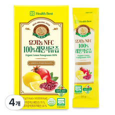 헬스베스트 착즙베스트 유기농 NFC100% 레몬석류즙, 4개, 280ml