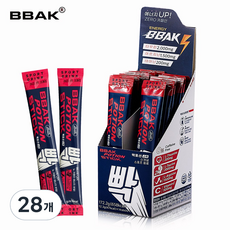 BBAK 빡포션 제로카페인 급속 회복충전 복합 에너지 드링크, 12.3g, 28개