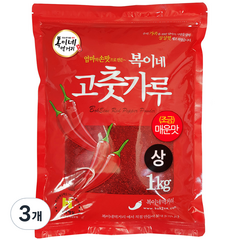 복이네먹거리 조금매운맛 고춧가루 김치용 상, 1kg, 3개