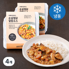 어메이징푸드 순살찜닭 덮밥소스 (냉동), 300g, 4개