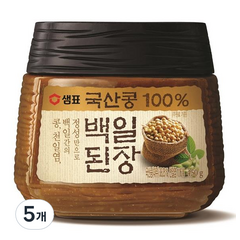 샘표 국산콩 백일된장, 450g, 5개