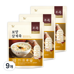 본죽 데워서 바로 먹는 보양삼계죽, 330g, 9개