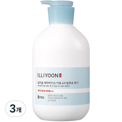 일리윤 세라마이드 아토 6.0 탑투토워시, 1000ml, 3개