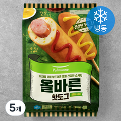 풀무원 올바른 핫도그 개별 (냉동), 525g, 5개