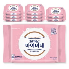 크리넥스 마이비데 밸런스케어 물티슈 캡형, 40매입, 9팩