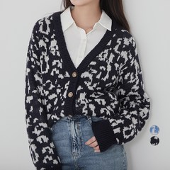 캐럿 여성용 호피 패턴 스웨터