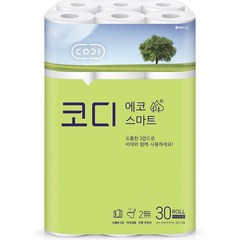 코디 3겹 에코 스마트 롤화장지 22m, 30롤, 1개