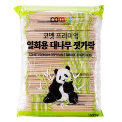 코멧 프리미엄 일회용 대나무 젓가락, 1개, 500p