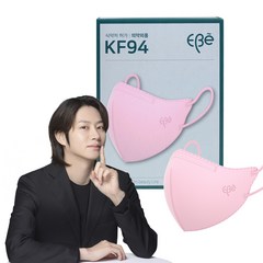 이비에 4중필터 새부리형 컬러 패션 마스크 대형 KF94, 30매, 1개, 연핑크