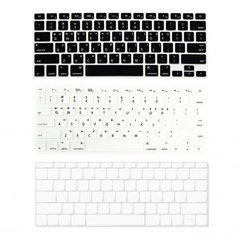 뉴비아 맥북전용 15인치 프로 노트북 키스킨세트, 블랙, 투명, 화이트, 1세트