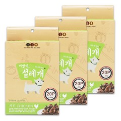 설레개 강아지간식 15g, 치킨맛, 60개