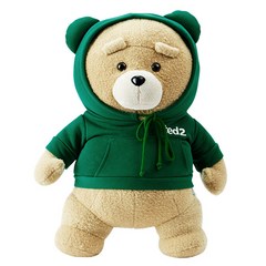 테드2 후드티 곰 인형, 50cm, 그린