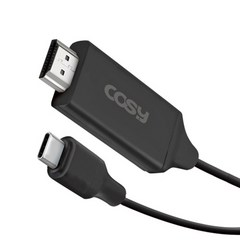 코시 C타입 HDMI 미러링 케이블 3m B3477HTC, 블랙, 1개