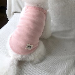 매그독 강아지 베이비 민소매 티셔츠, 핑크