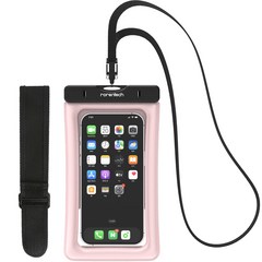 로랜텍 스마트폰 방수팩 4중 잠금 스포츠 암밴드 넥스트랩, 핑크, 1개