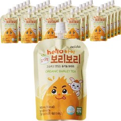 아올다 hello 아이 보리보리 보리차, 100ml, 40포