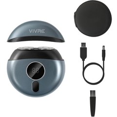 비브르 휴대용 미니 여행용 방수 거울 파우치 USB 충전 전기면도기, 혼합색상, VMS3000