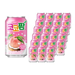 해태htb 코코팜 피치핑크 복숭아, 340ml, 24개