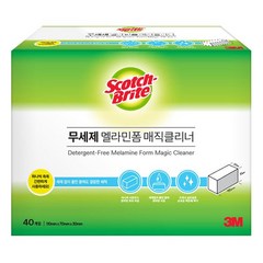 스카치브라이트 멜라민폼 매직 클리너 본품 40개입, 1개