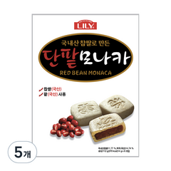 LILY 국내산 찹쌀로 만든 단팥모나카, 112g, 5개