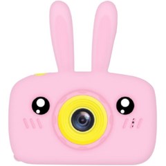 하이라라 2000만 화소 듀얼렌즈 라라토끼 어린이 카메라, 1개, LaLa002(핑크)