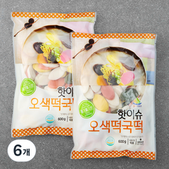 핫이슈 오색 떡국떡, 600g, 6개