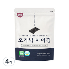 또또맘 오가닉 아이김 20p, 김맛, 4개, 20g