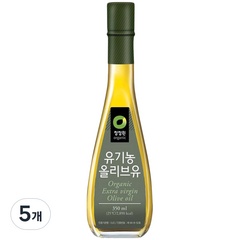 청정원 유기농 올리브유, 350ml, 5개