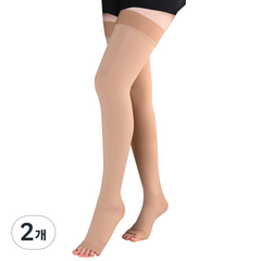원더워크 의료용압박스타킹 허벅지형/발트임 베이지색, 2개, 허벅지형