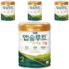 앱솔루트 유기농 궁 분유 2단계 6~12개월, 800g, 4개