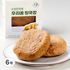 순창문옥례식품 전통식품 인증 우리콩 청국장, 6개, 200g