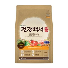 뉴트리나 건강백서 건강한피부 강아지사료, 민감한피부+알러지개선, 2kg, 1개