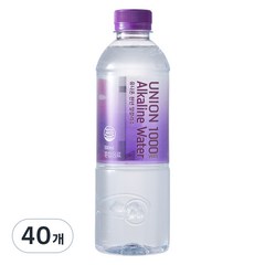 유니온 천년 알칼리수, 500ml, 40개