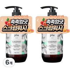 플루 스크럽워시 자몽피치, 500g, 6개