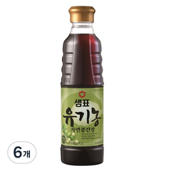 샘표 유기농 간장, 500ml, 6개