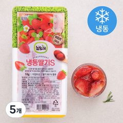 뉴뜨레 가당 딸기 슬라이스 (냉동), 1kg, 5개