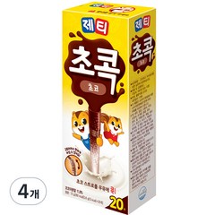 제티 초콕 초코렛맛, 3.6g, 20개입, 4개
