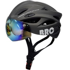 브렌스 프리미엄 BRC 자전거 전동킥보드 고글 헬멧, 다크그레이